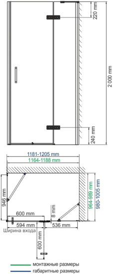 Душевой уголок Wasserkraft Aller White 10H10RWHITE 120x100 см