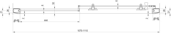 Душевая дверь в нишу Ravak BLDP2-110 Transparent, профиль белый