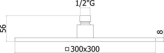 Верхний душ Paffoni Syncro King ZSOF078CR