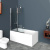 Шторка на ванну BelBagno Uno V-2-80/150-C-Cr стекло прозрачное