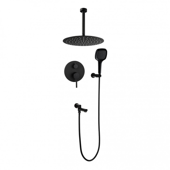 Душевая система Filarete Roun FL1027BL, черный