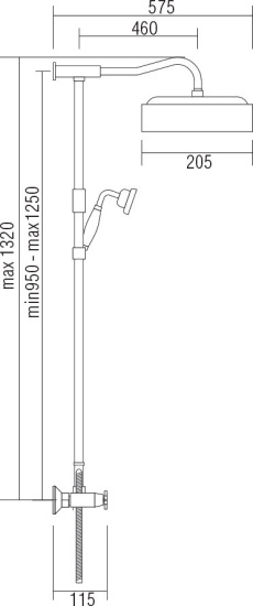 Душевая стойка Veragio Agatha VR.AGA-9940.BR