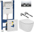 Инсталляция Geberit Duofix Delta 458.124.21.1 3 в 1 с кнопкой смыва + унитаз подвесной Ideal Standard Connect AquaBlade E047901 + сиденье Connect E772401 с микролифтом + шумоизоляция