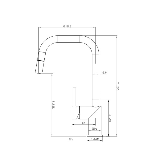 Смеситель для кухни Wonzon & Woghand WW-6018-MW