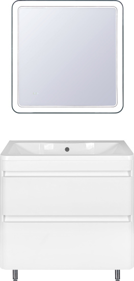 Тумба с раковиной Style Line Атлантика 90 Люкс Plus, напольная, антискрейч