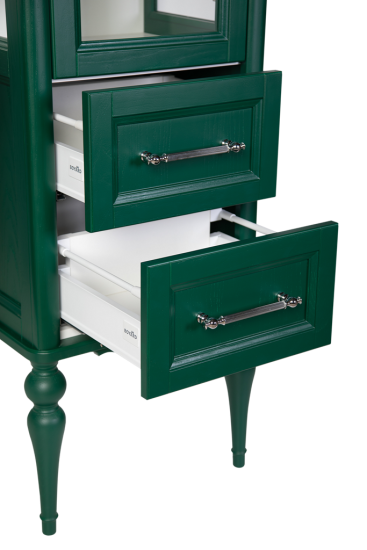 Мебель для ванной ValenHouse Эстетика 120 зеленая, фурнитура бронза