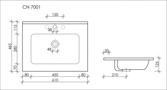Накладная раковина Ceramicanova Element CN7001