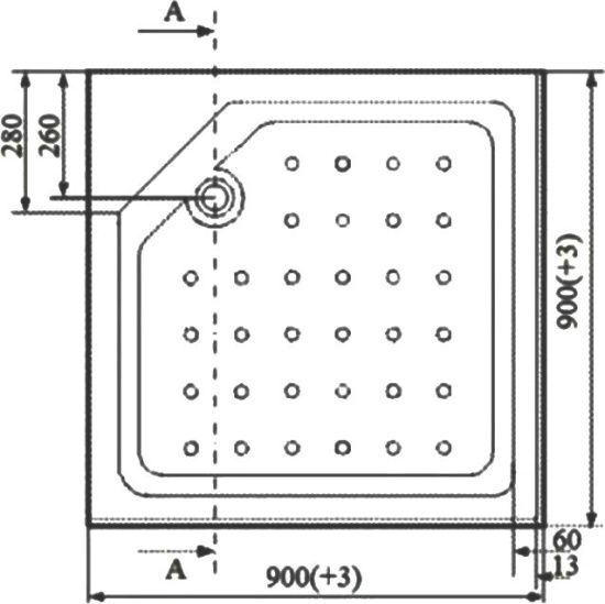 Поддон для душа Triton ПД1 Орион 90х90
