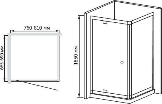 Душевой уголок RGW Passage PA-43 (760-810)x700