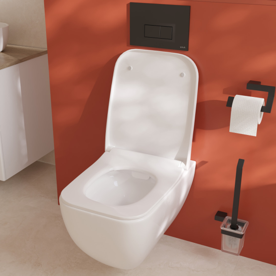 Инсталляция с унитазом VitrA Shift 9855B003-7206 с кнопкой хром