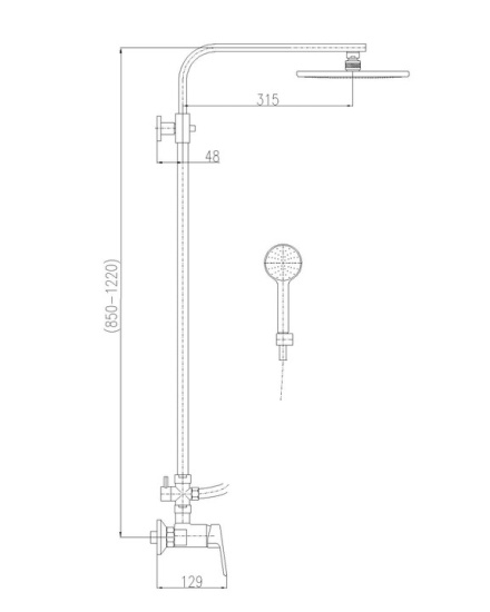 Душевая стойка Rav Slezak Colorado CO282.5/6