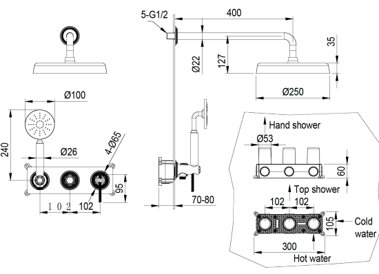Душевая система Boheme Eterna 174-NB