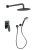 Душевая система Fiore Kevon Black Matt 81NN7557 черная