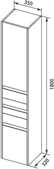 Пенал Aquanet Палермо 35