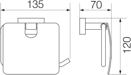 Держатель туалетной бумаги Veragio Ramba VR.RMB-4981.CR c крышкой
