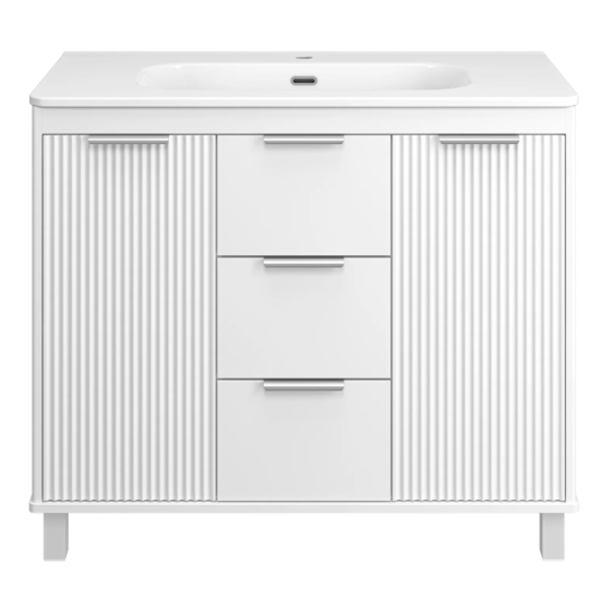 Тумба с раковиной Brevita Рисака White 90