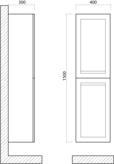 Шкаф-пенал Art&Max Platino светло-серый матовый