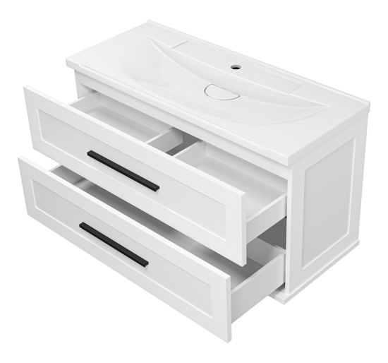 Тумба с раковиной Misty Модерн 100 подвесная