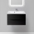 Тумба с раковиной BelBagno Marino 75 nero lucido