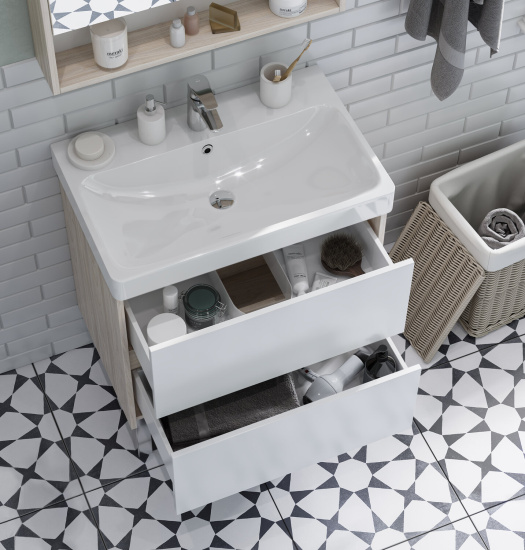 Тумба с раковиной Aquaton Сканди 70 дуб верона