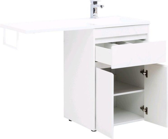 Тумба с раковиной Aquanet Токио 120 R белая напольная, 1 ящик, 2 дверцы