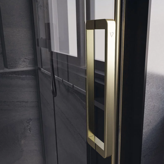 Душевой уголок Veconi Premium Trento PTC-SP-40G 120x90, профиль золото