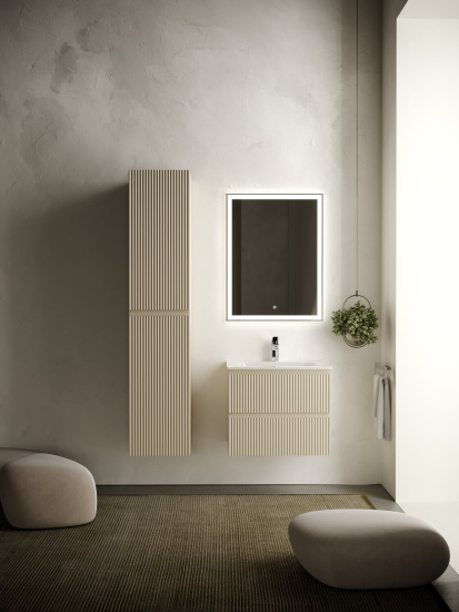 Тумба с раковиной Sancos Snob R 60 Beige Soft SNR60CE, подвесная