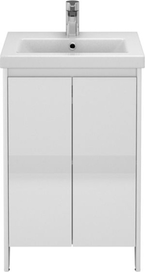 Тумба с раковиной Velvex Klaufs 50.2D белая, напольная