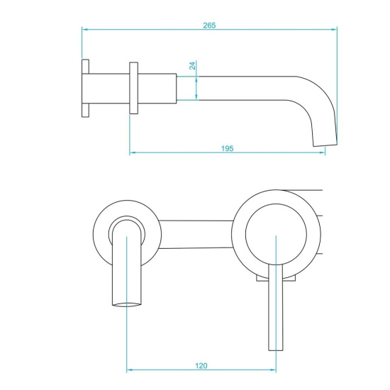 Смеситель для раковины RGW Shower Panels SP-47 настенный