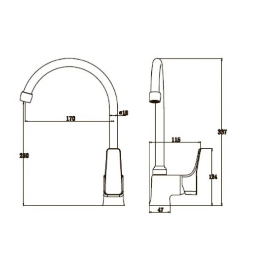 Смеситель для кухни Kaiser Clever 76044