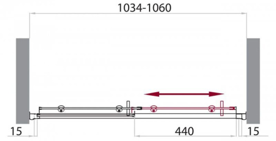 Душевая дверь в нишу BelBagno Uno-BF-1-120(1170-1196)-C-Cr