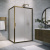 Душевой уголок Vegas Glass ZP+ZPV TUR NOVO 175*75 05 10, профиль бронза, стекло сатин