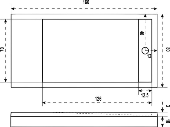 Поддон для душа Good Door Stella 160x80 с сифоном