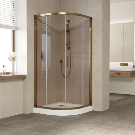 Душевой уголок Vegas Glass ZS 100 05 05 профиль бронза, стекло бронза