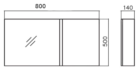 Тумба с раковиной BelBagno Luce 80 bianco lucido