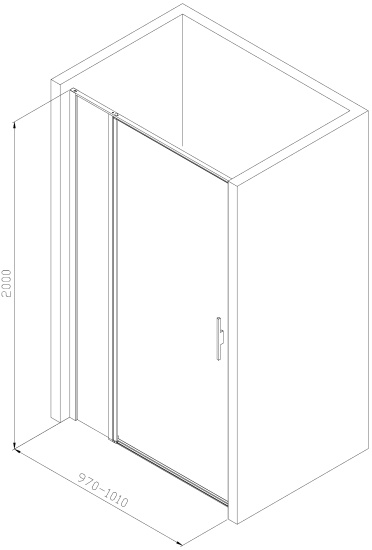 Душевая дверь в нишу Allen Brau Priority 3.31004.00 100 Cr