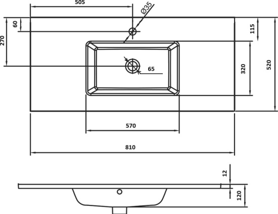 Мебель для ванной Armadi Art Monaco 80 бордо, хром