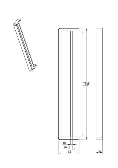 Полотенцедержатель Altrobagno Aperto 081403 NeOp двойной