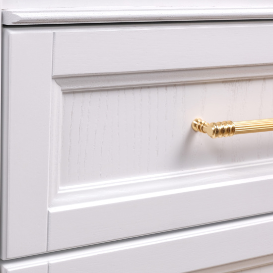 Мебель для ванной ValenHouse Эстетика 80 декор белая, подвесная, ручки золото