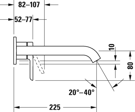 Смеситель для раковины Duravit C.1 C11070004010 хром