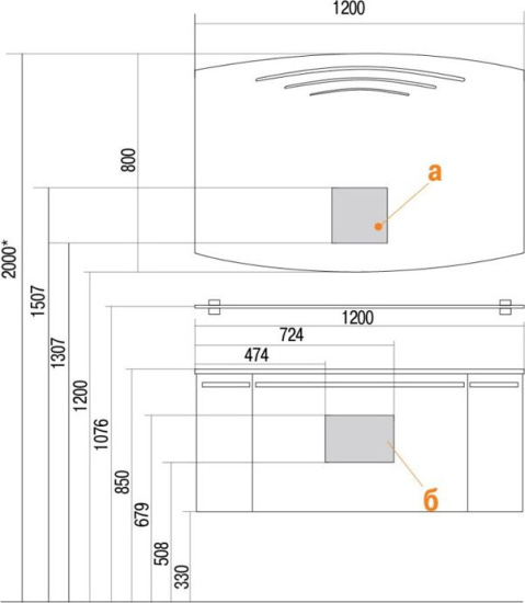 Зеркало Aquaton Севилья 120