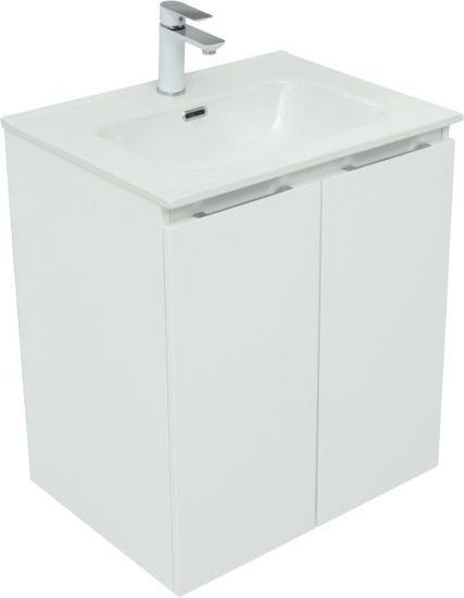 Мебель для ванной Aquanet Алвита new 60 подвесная, белая матовая, с дверками