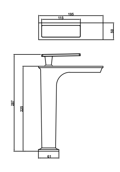 Смеситель для раковины Altrobagno BF 010203 Cr