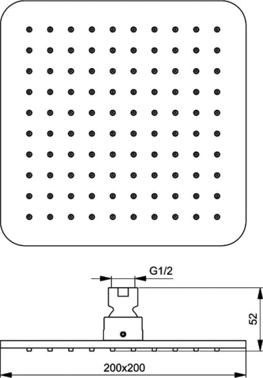 Верхний душ Ideal Standard IdealRain Cube B0024AA