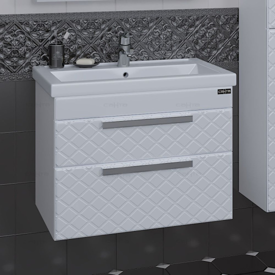 Мебель для ванной СанТа Калипсо Люкс 80 подвесная 2 ящика