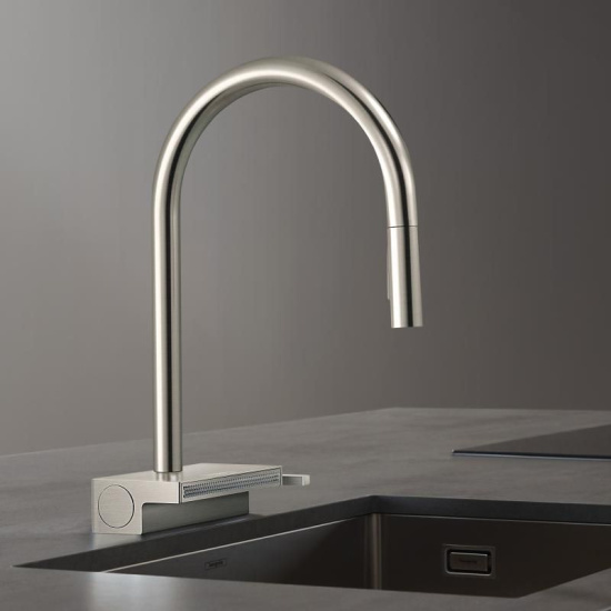Смеситель для кухни Hansgrohe Aquno Select M81 73831800 сталь