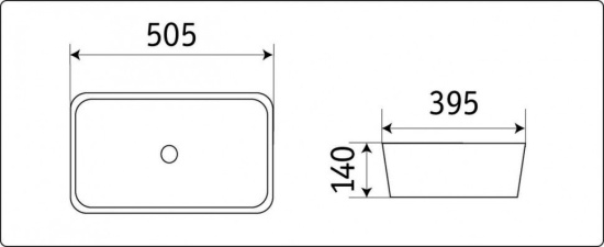 Накладная раковина CeramaLux 78104MW
