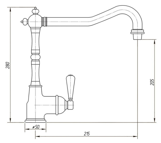 Смеситель для кухни Migliore Ermitage ML.CUC-7083.Bl Cr