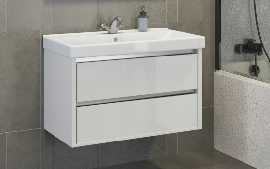 Мебель для ванной Comforty Дублин 90 белый глянец