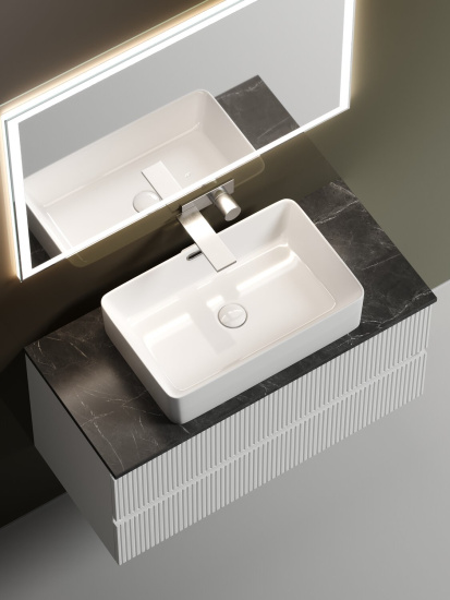 Тумба с раковиной Sancos Snob T 100 Bianco SNT100W, подвесная